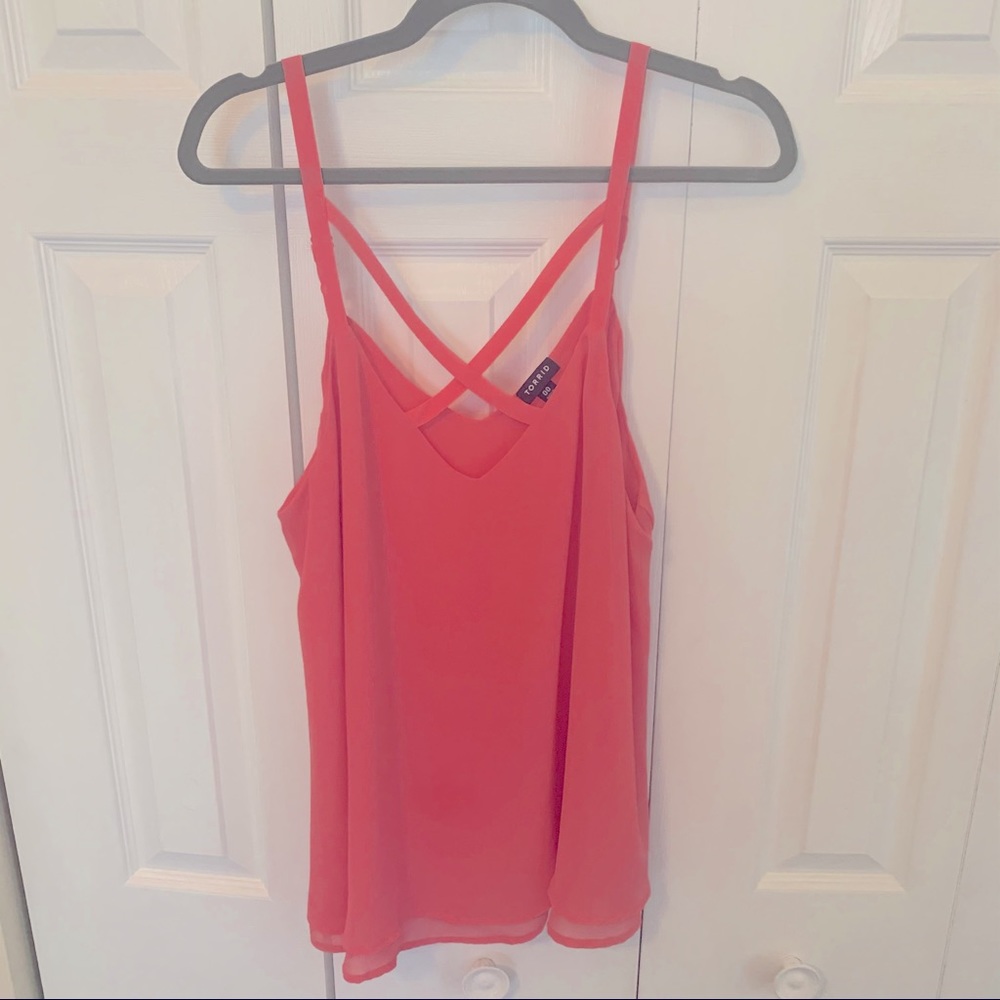 Coral Torrid Tank Top with adjustable straps